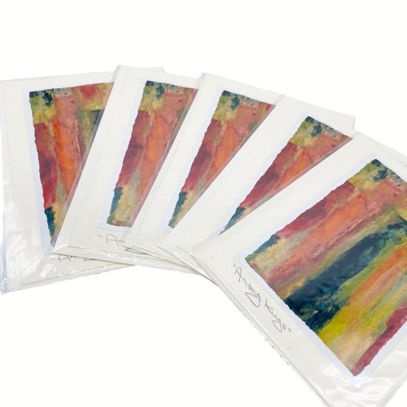 Handmade Other - Art Print Blank Note Cards Sealed w Envelope New “Among Kings” Abstract Artwork